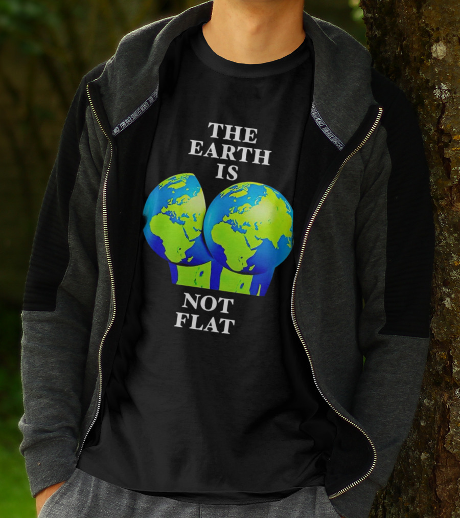 The Earth Is Not Flat Double Globe Visual T-Shirt