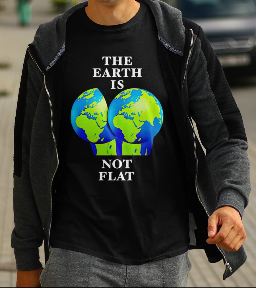 The Earth Is Not Flat Double Globe Visual T-Shirt
