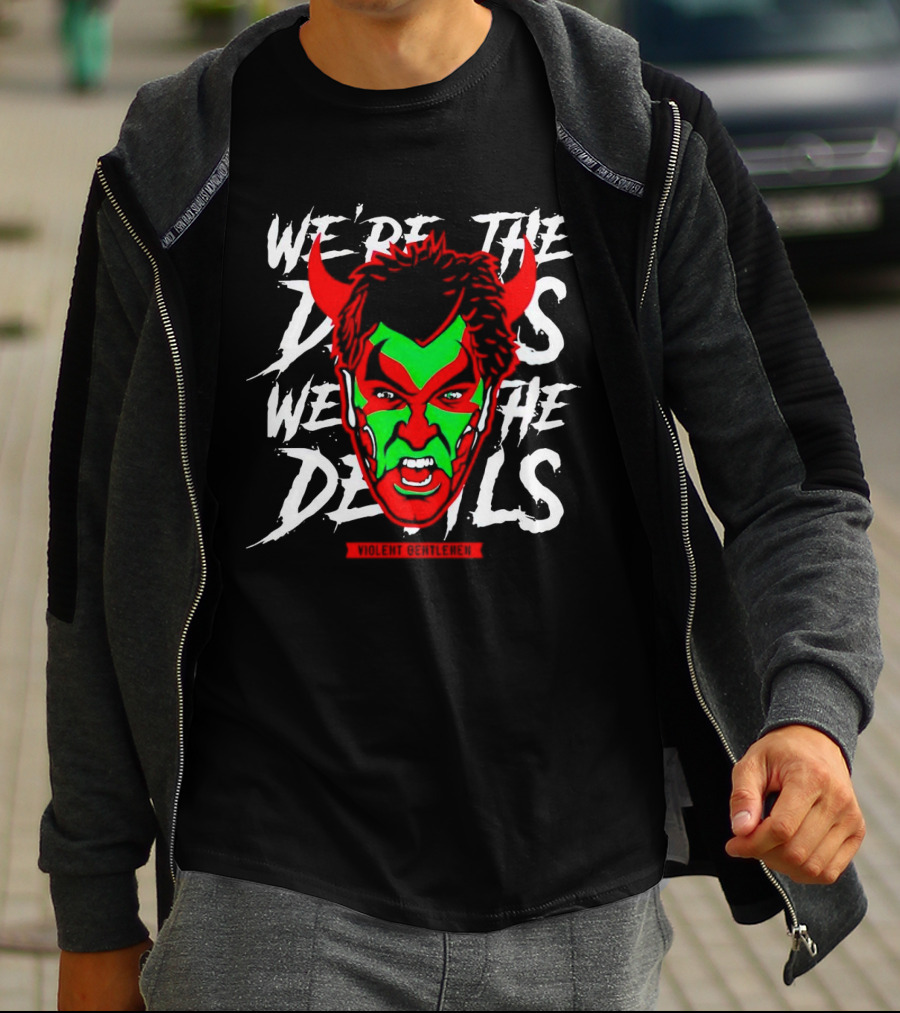 Violent Gentlemen We're The Devils Masked Face With Horns T-Shirt