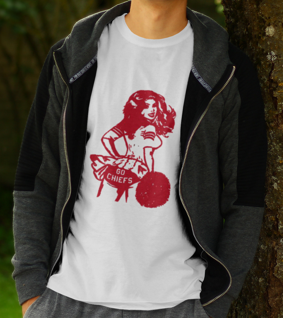 Cheerleader Go Chiefs Pom Pom Spirit T-Shirt