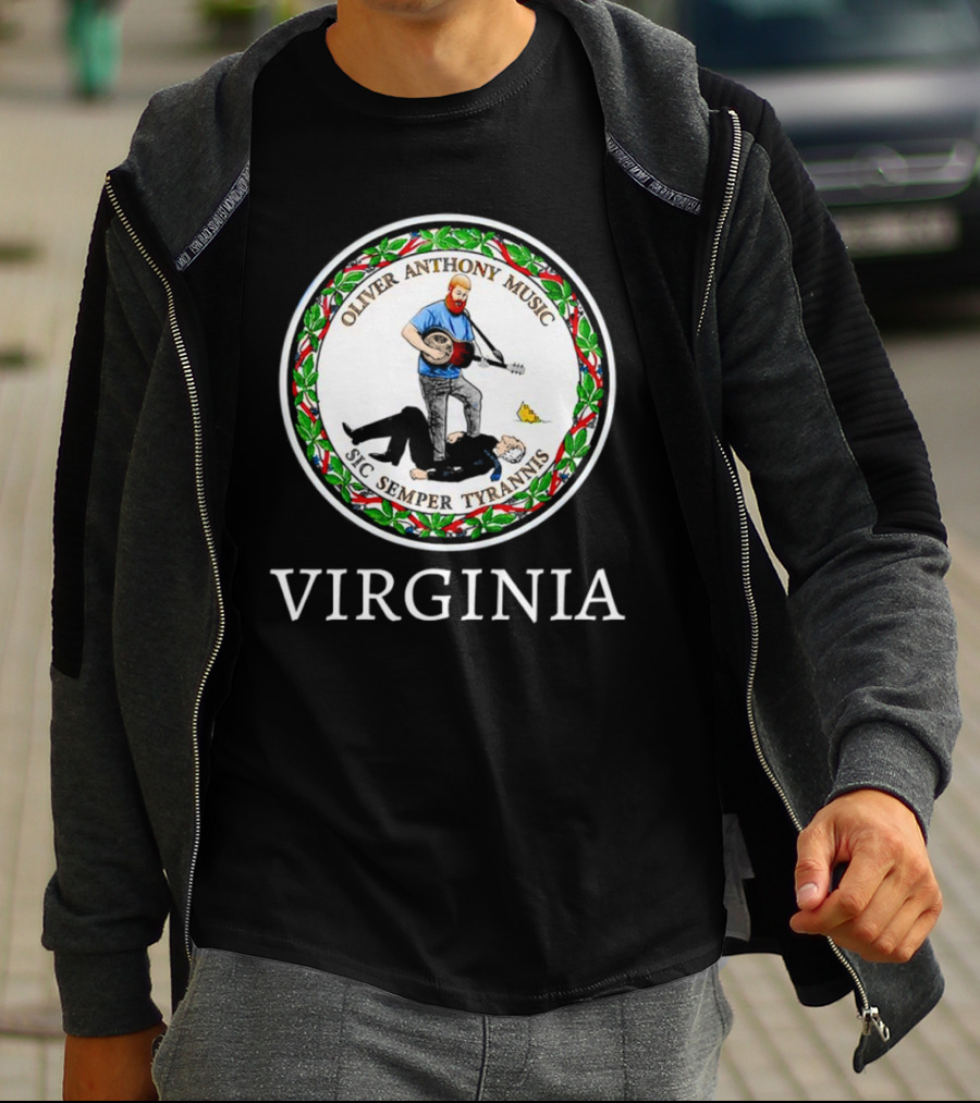 Oliver Anthony Music Sic Semper Tyrannis Virginia Seal T-Shirt