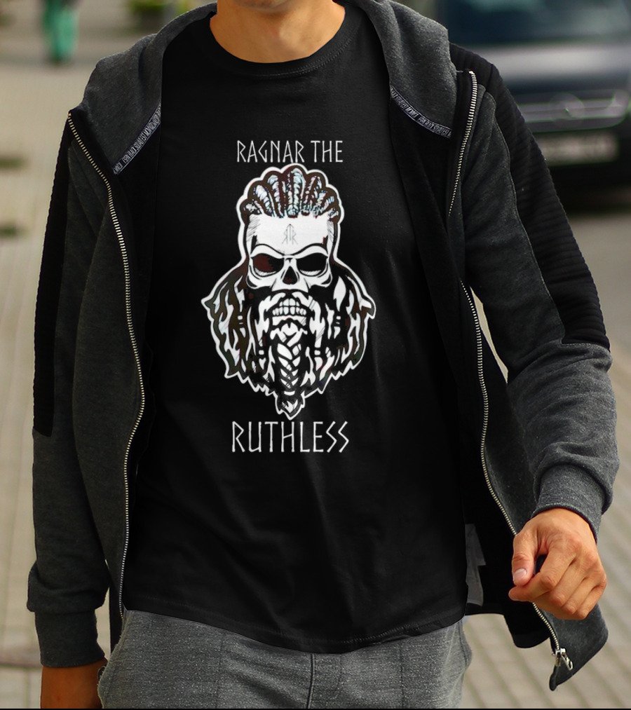 Ragnar The Ruthless Viking Skull Warrior T-Shirt