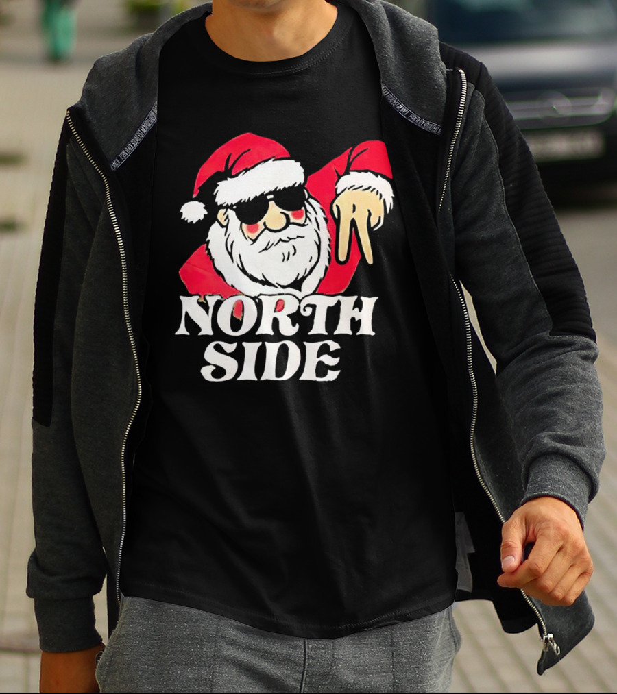 Santa Claus North Side Christmas Holiday T-Shirt