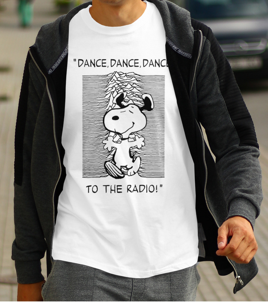 Snoopy Dance Dance Dance To The Radio Joy Division T-Shirt