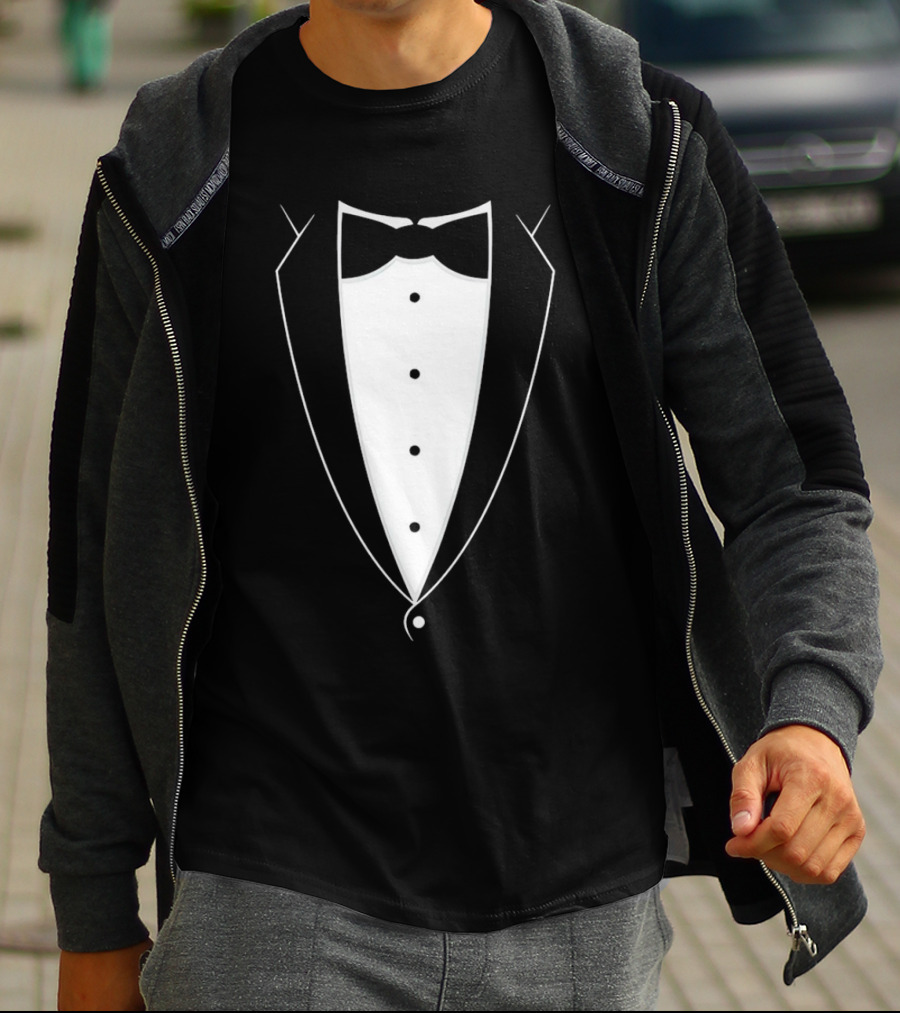 Bow Tie Tuxedo Suit Formal Attire T-Shirt