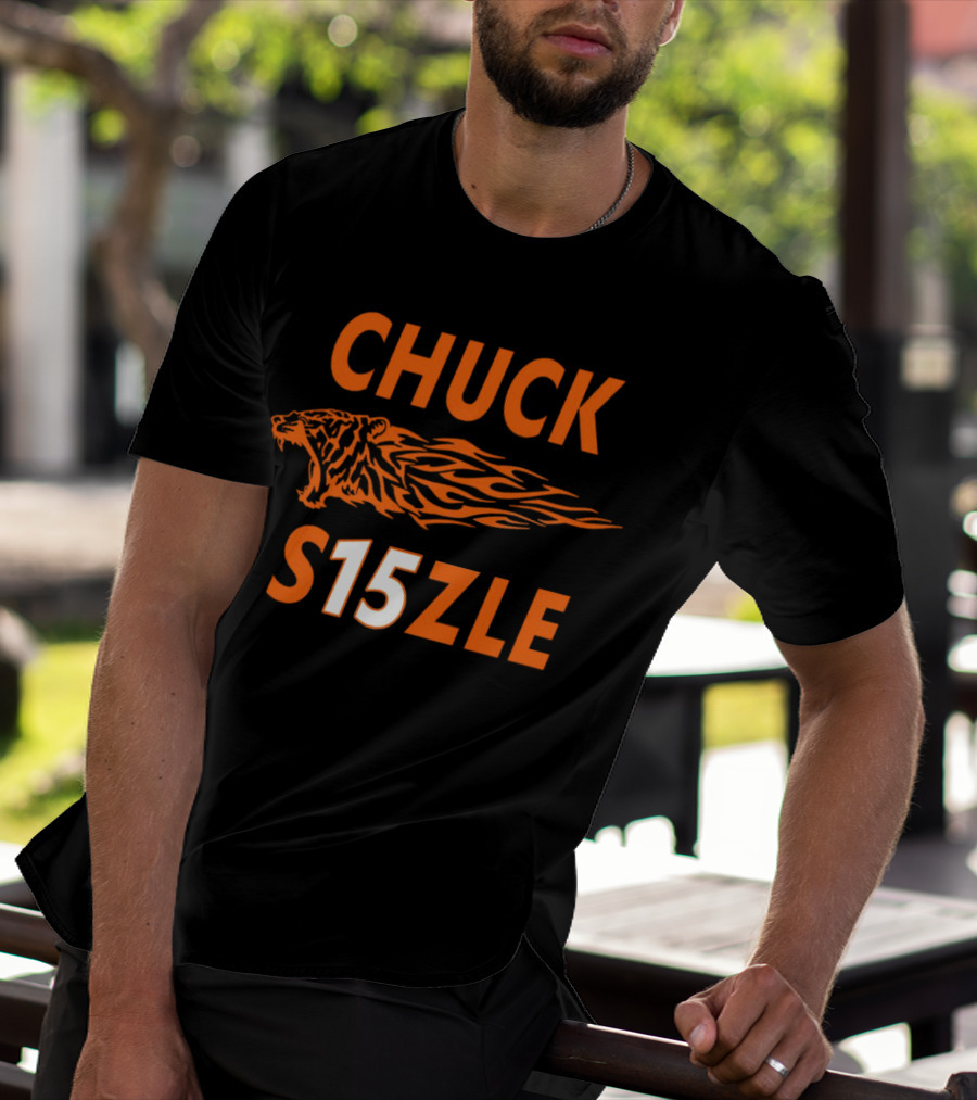CHUCK SIZZLE S15ZLE Tiger Flame Cincinnati Bengals T-Shirt