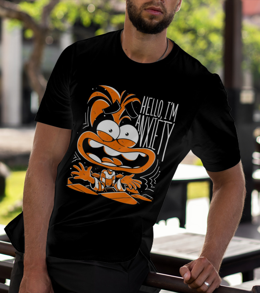 Hello I'm Anxiety Character Comic Visual T-Shirt