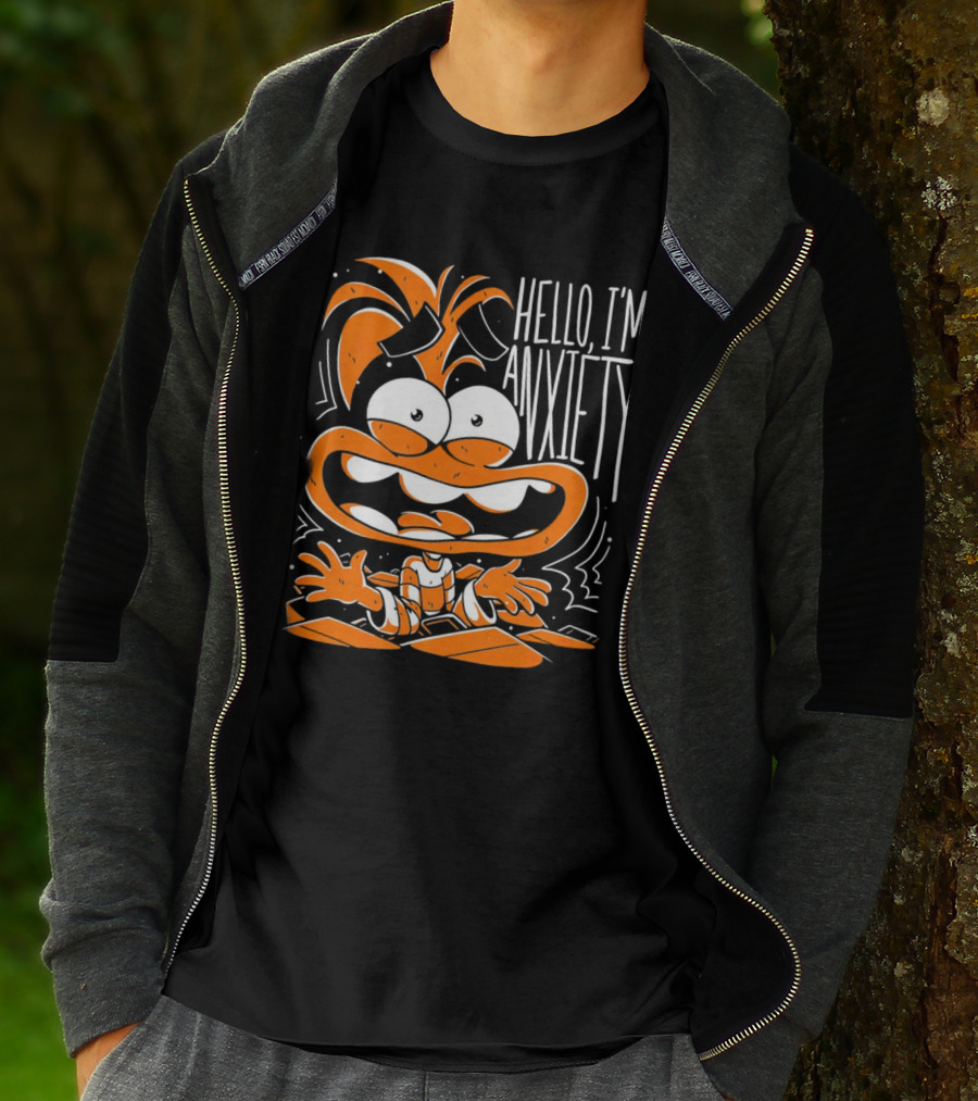 Hello I'm Anxiety Character Comic Visual T-Shirt