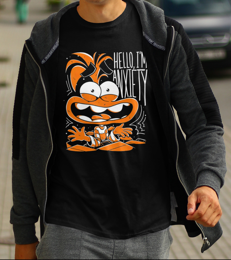 Hello I'm Anxiety Character Comic Visual T-Shirt