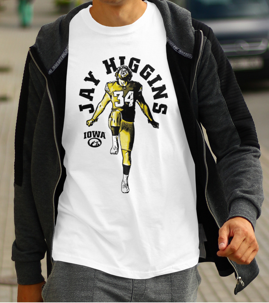 Jay Higgins Iowa Hawkeyes Football 34 Player T-Shirt
