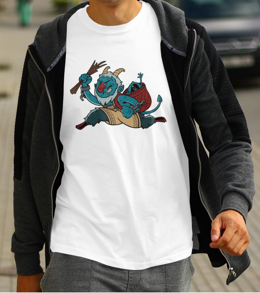 Krampoly Rich Uncle Pennybags Krampus Mashup Character T-Shirt