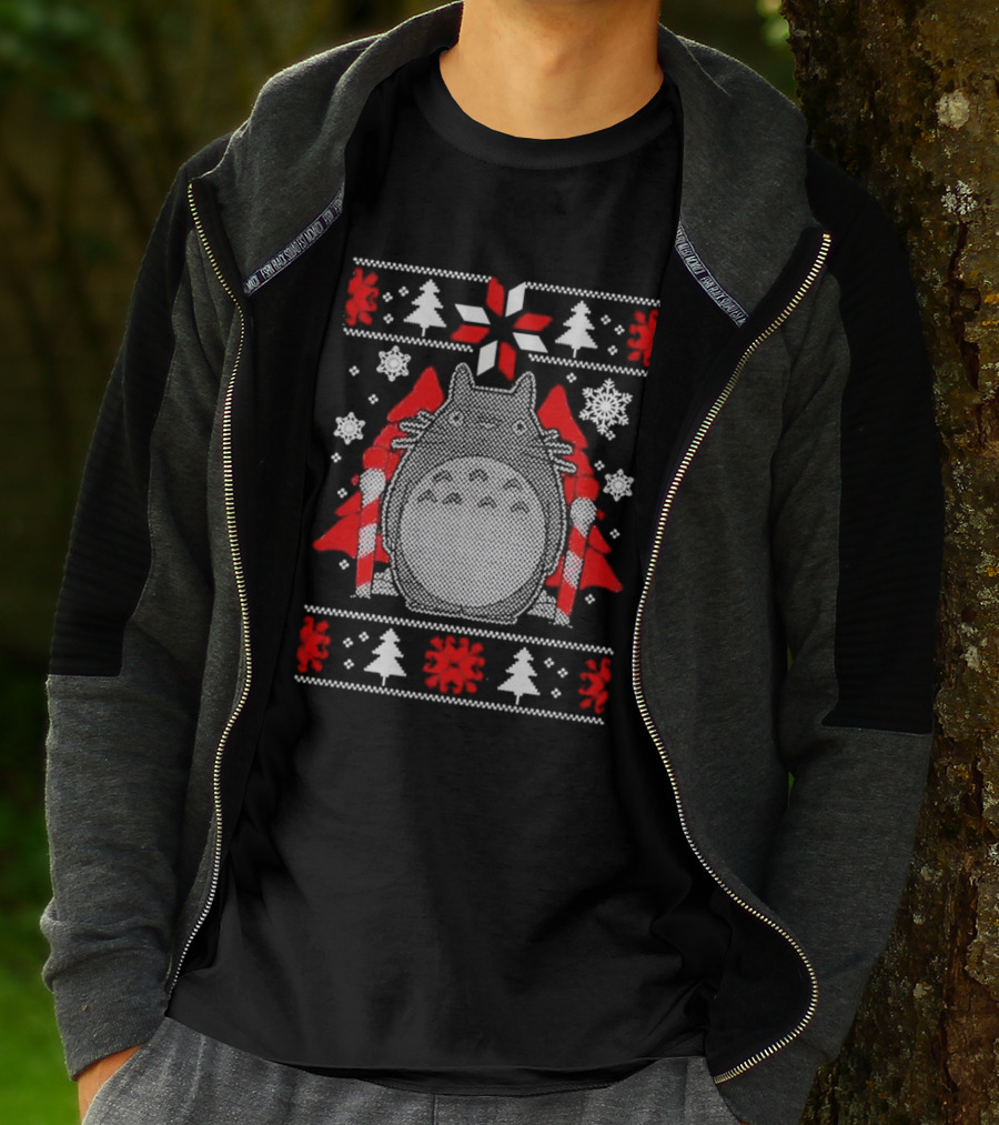 My Neighbor Totoro Studio Ghibli Festive Holiday T-Shirt