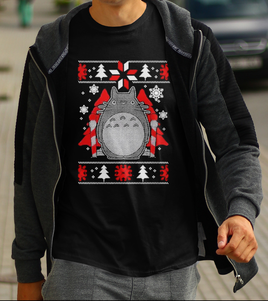 My Neighbor Totoro Studio Ghibli Festive Holiday T-Shirt