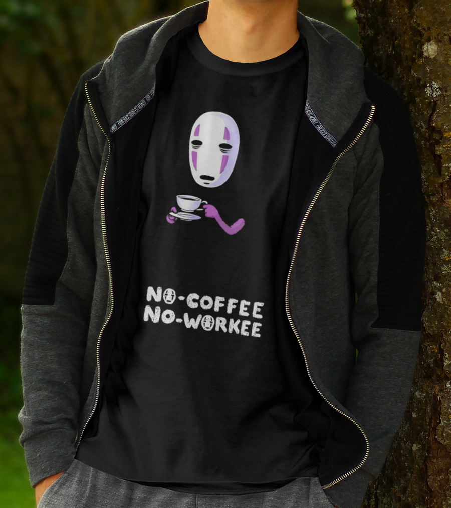 Spirited Away No Face No Coffee No Workee T-Shirt