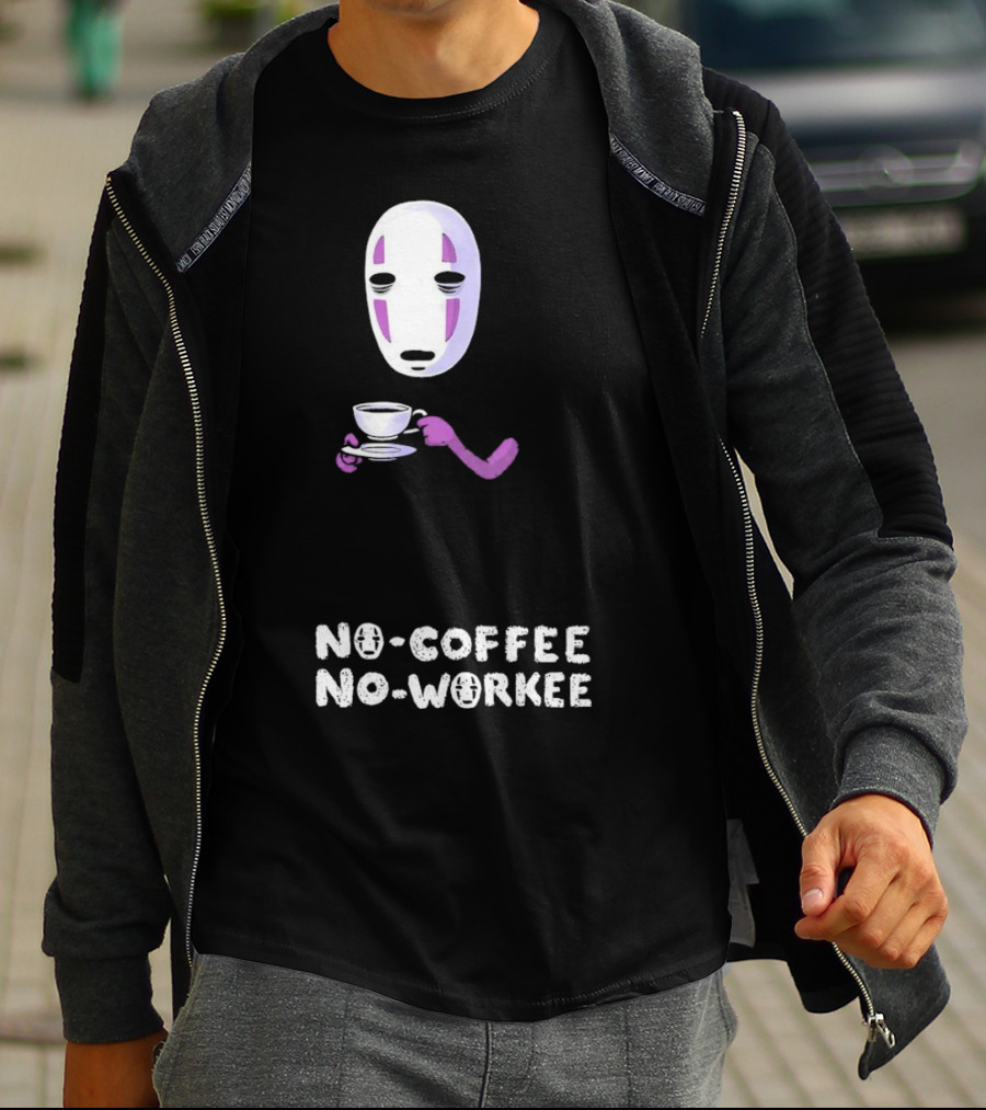 Spirited Away No Face No Coffee No Workee T-Shirt