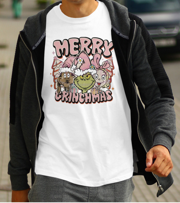 Merry Grinchmas Max Cindy Lou Who Christmas Festive Characters Holiday T-Shirt