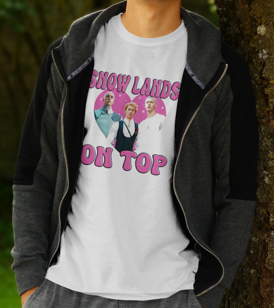 Snow Lands On Top Pink Heart Trio T-Shirt