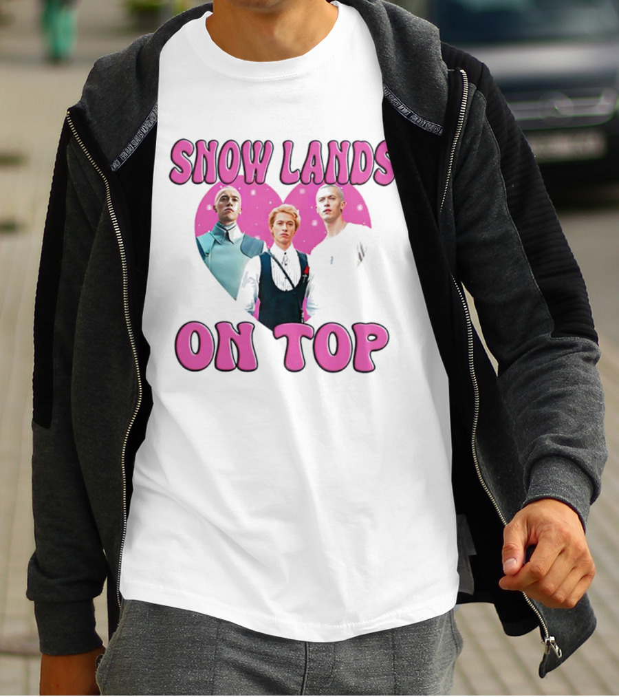 Snow Lands On Top Pink Heart Trio T-Shirt