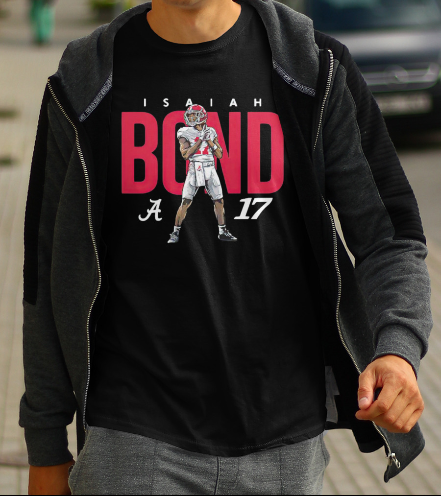 Alabama Crimson Tide Football Isaiah Bond 17 Player T-Shirt