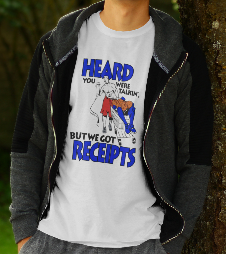 Heard You Were Talking But We Got Receipts Basketball Duel Scene T-Shirt