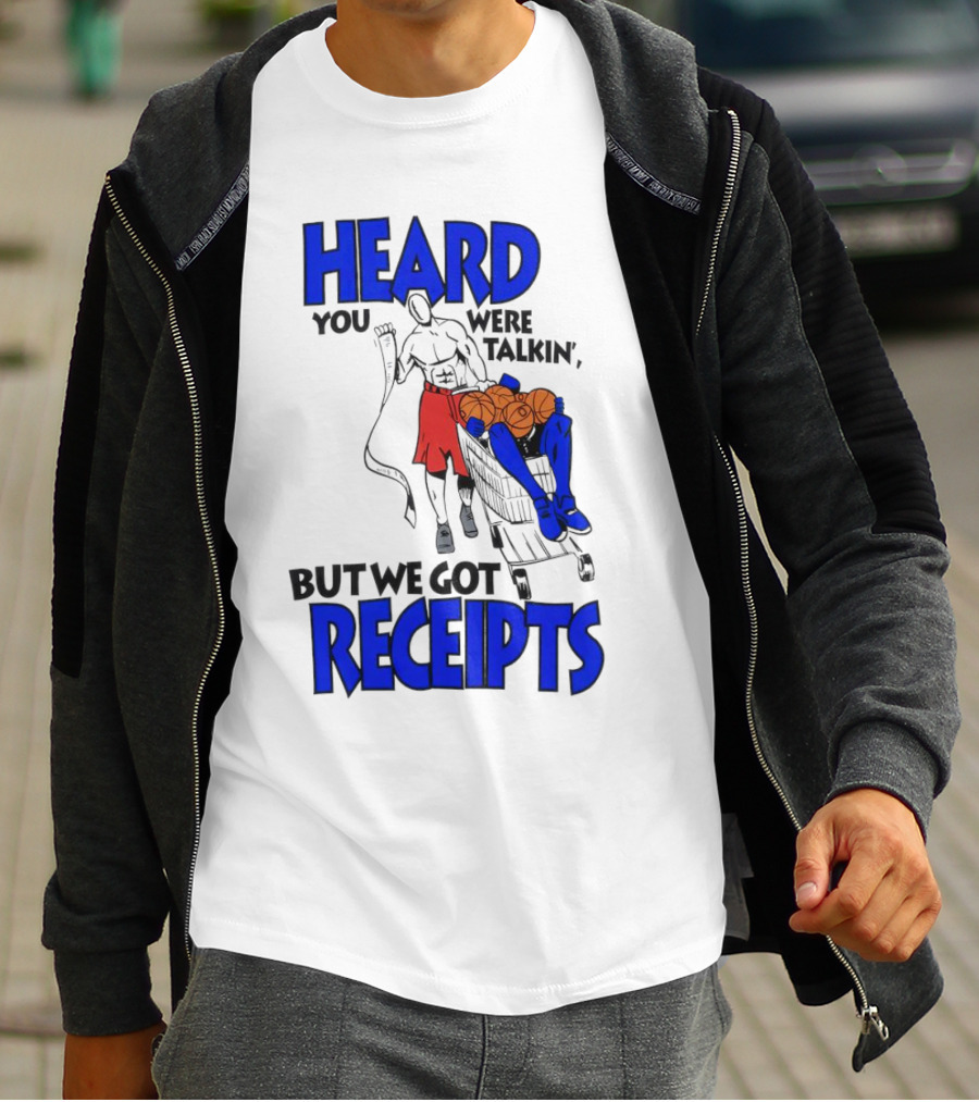 Heard You Were Talking But We Got Receipts Basketball Duel Scene T-Shirt