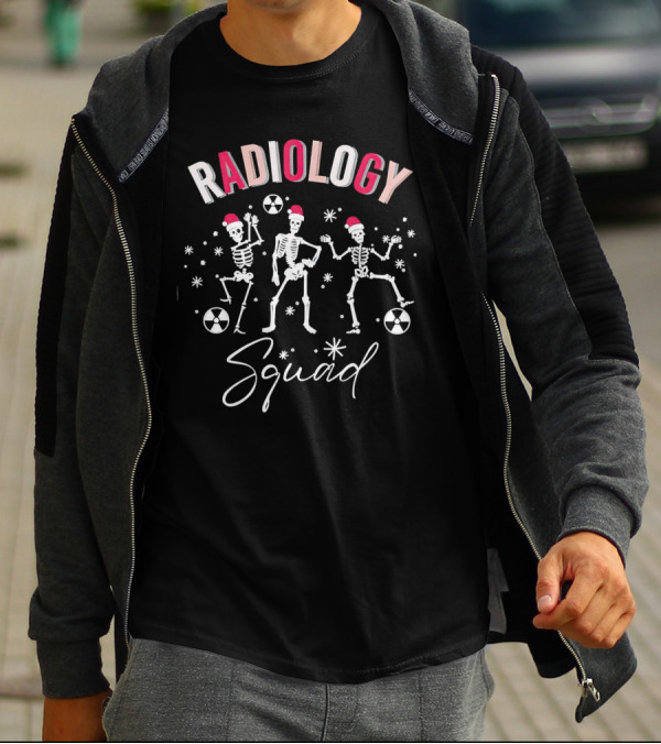 Radiology Squad Skeletons Christmas T-Shirt