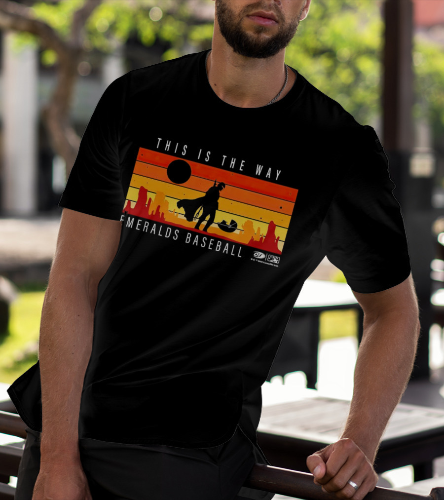 This Is The Way Eugene Emeralds Baseball Star Wars Mandalorian Sunset Scene T-Shirt