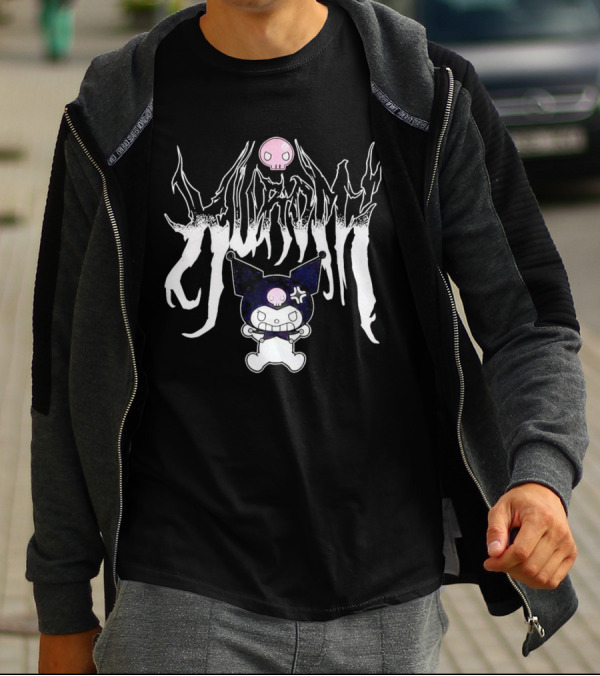Kuromi Angry Metal Sanrio Skull Punk T-Shirt