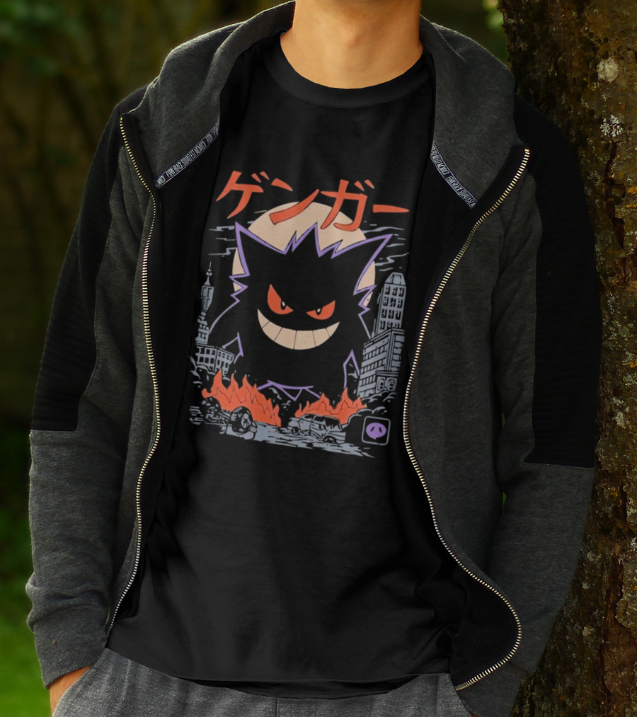 Gengar Urban Cityscape Destruction T-Shirt