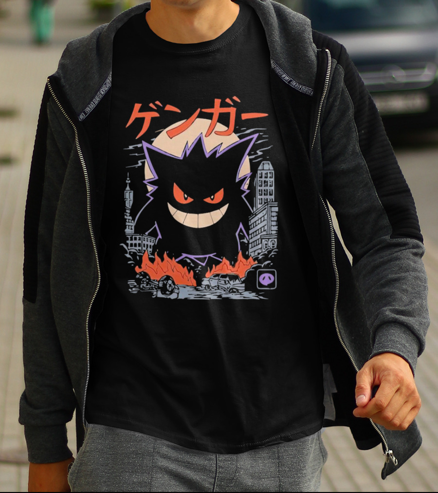 Gengar Urban Cityscape Destruction T-Shirt