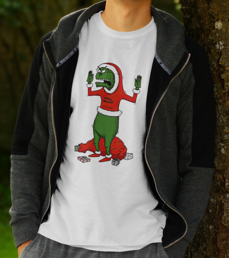 Grinch Cornholio Metal Christmas How The Grinch Stole Christmas T-Shirt