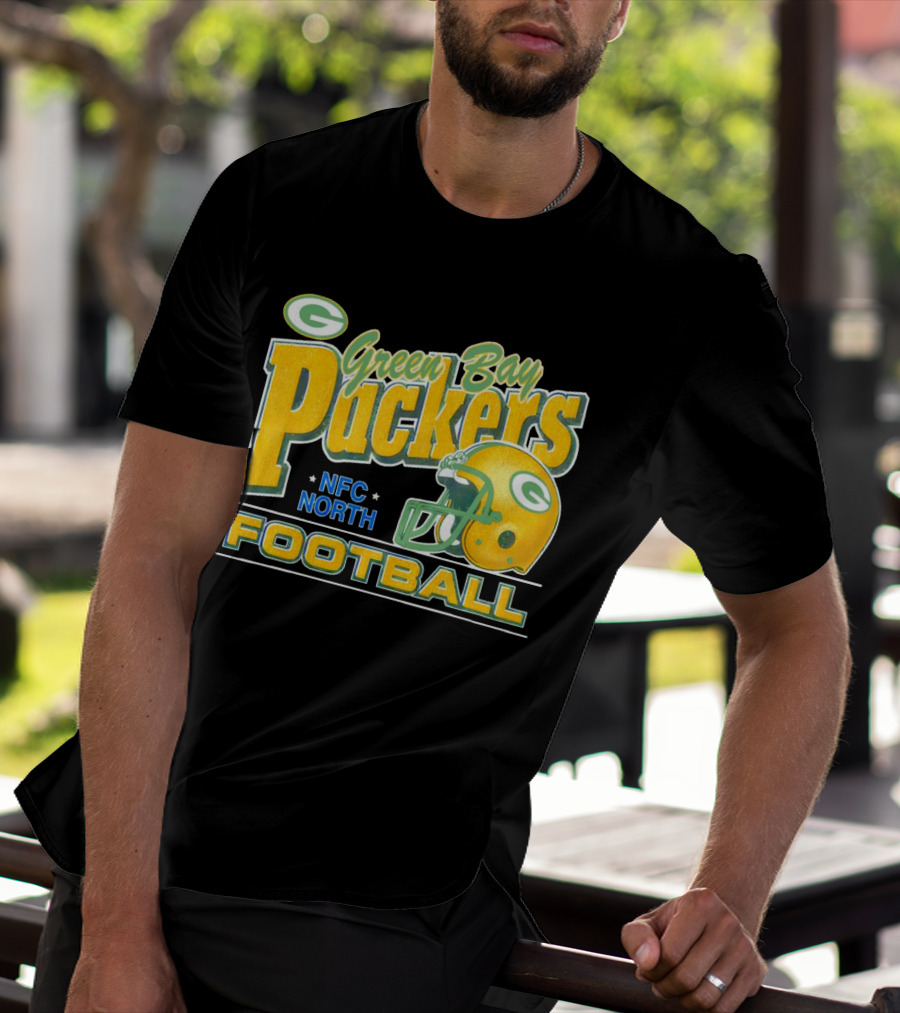 Green Bay Packers Football NFC North Helmet T-Shirt