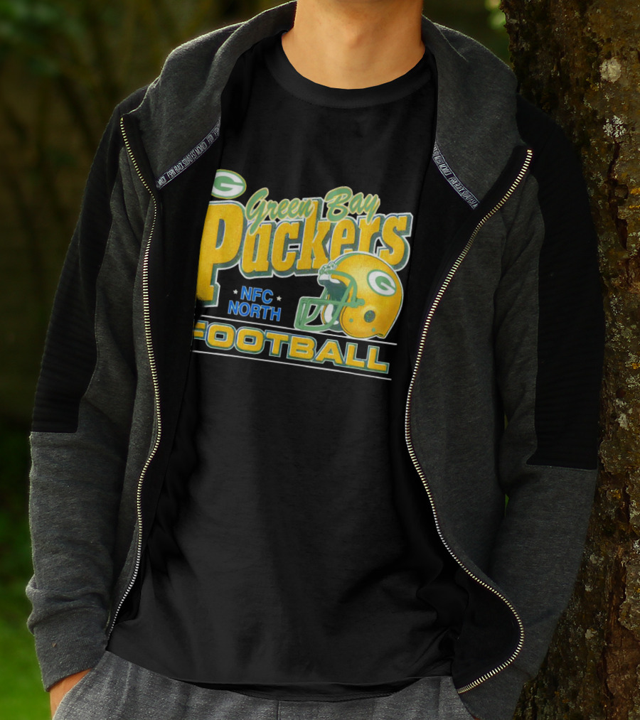 Green Bay Packers Football NFC North Helmet T-Shirt