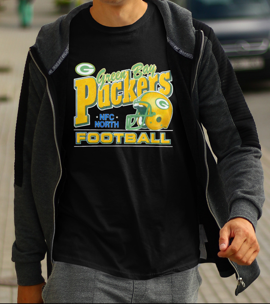 Green Bay Packers Football NFC North Helmet T-Shirt