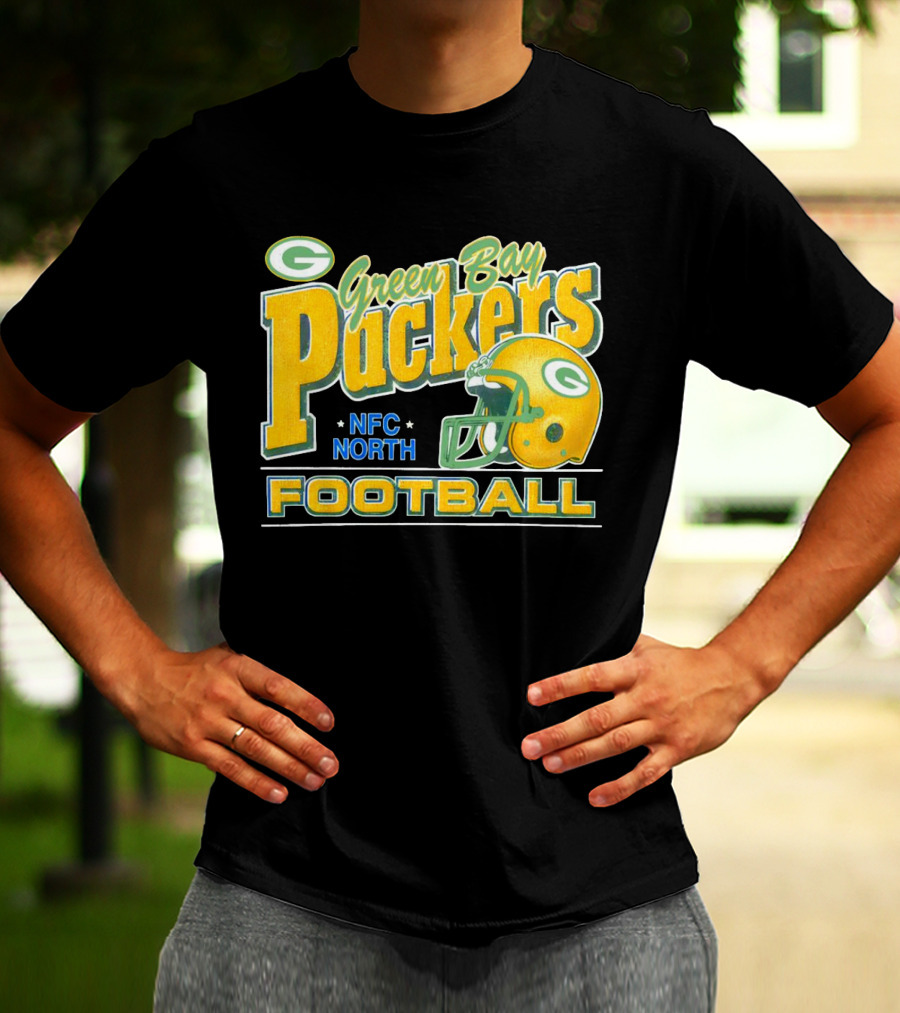 Green Bay Packers Football NFC North Helmet T-Shirt
