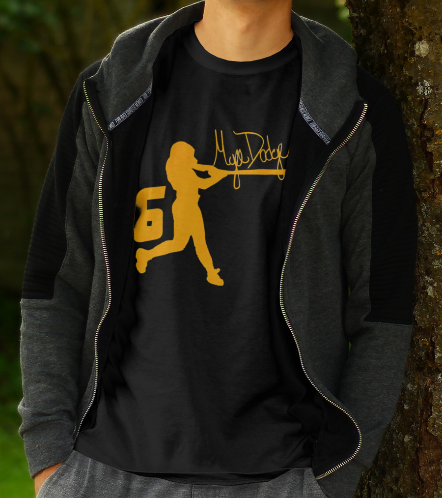 Mya Dodge Missouri Tigers Softball Signature Player Silhouette Number 6 T-Shirt