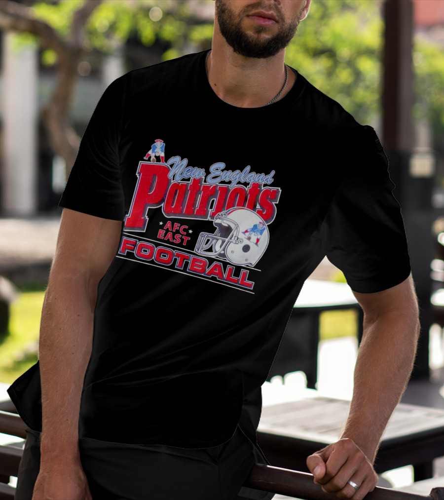 New England Patriots AFC East Football Helmet T-Shirt