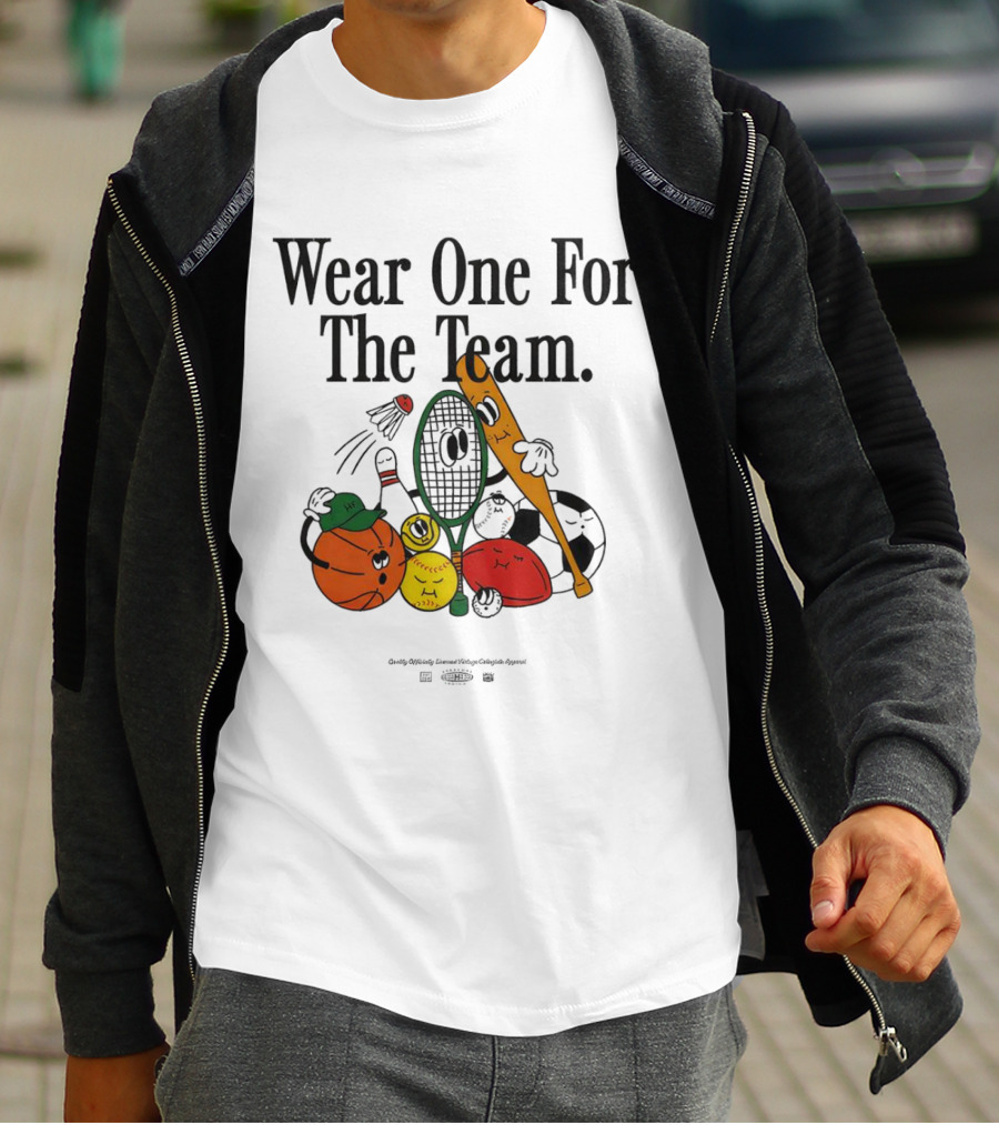 Wear One For The Team Sports Cartoon Characters T-Shirt