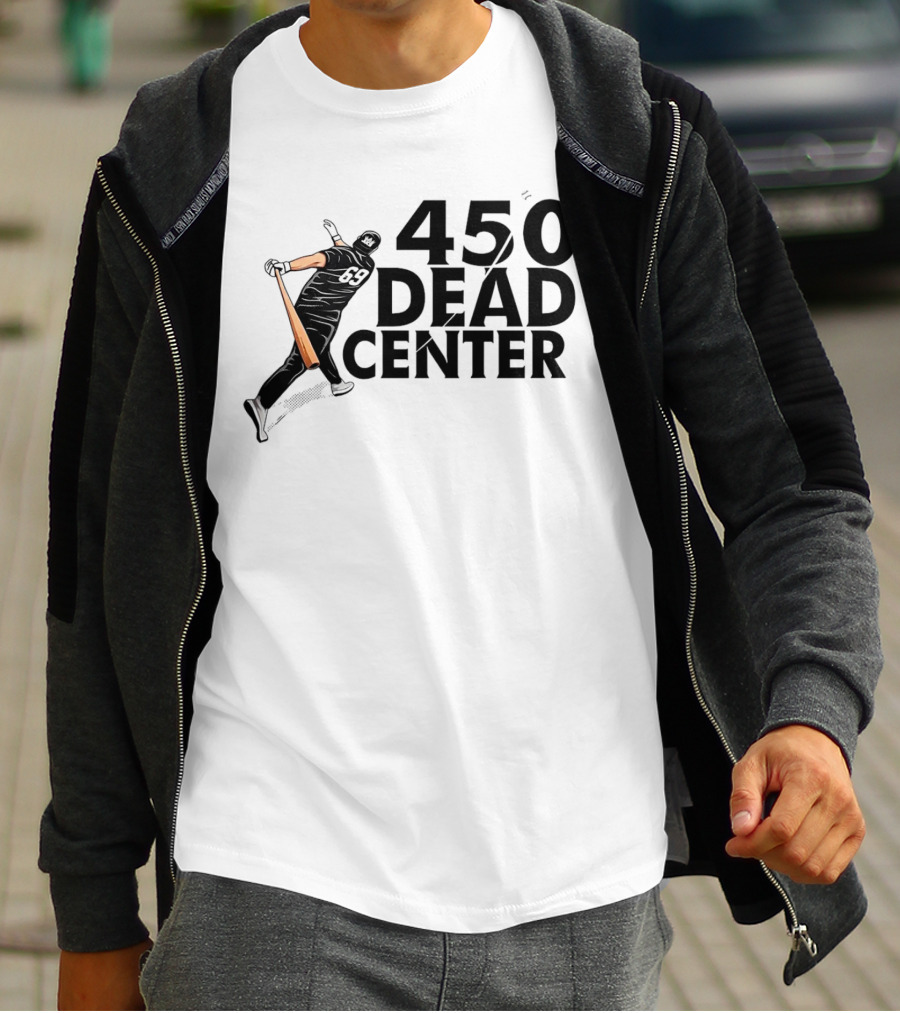 450 Dead Center Baseball Player Swinging T-Shirt