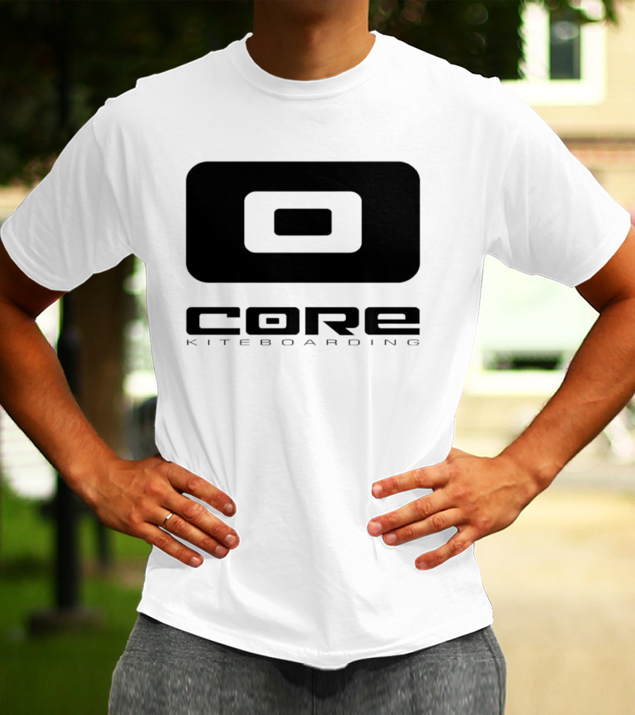 Core Kiteboarding Logo Icon With Bold Black Typography T-Shirt