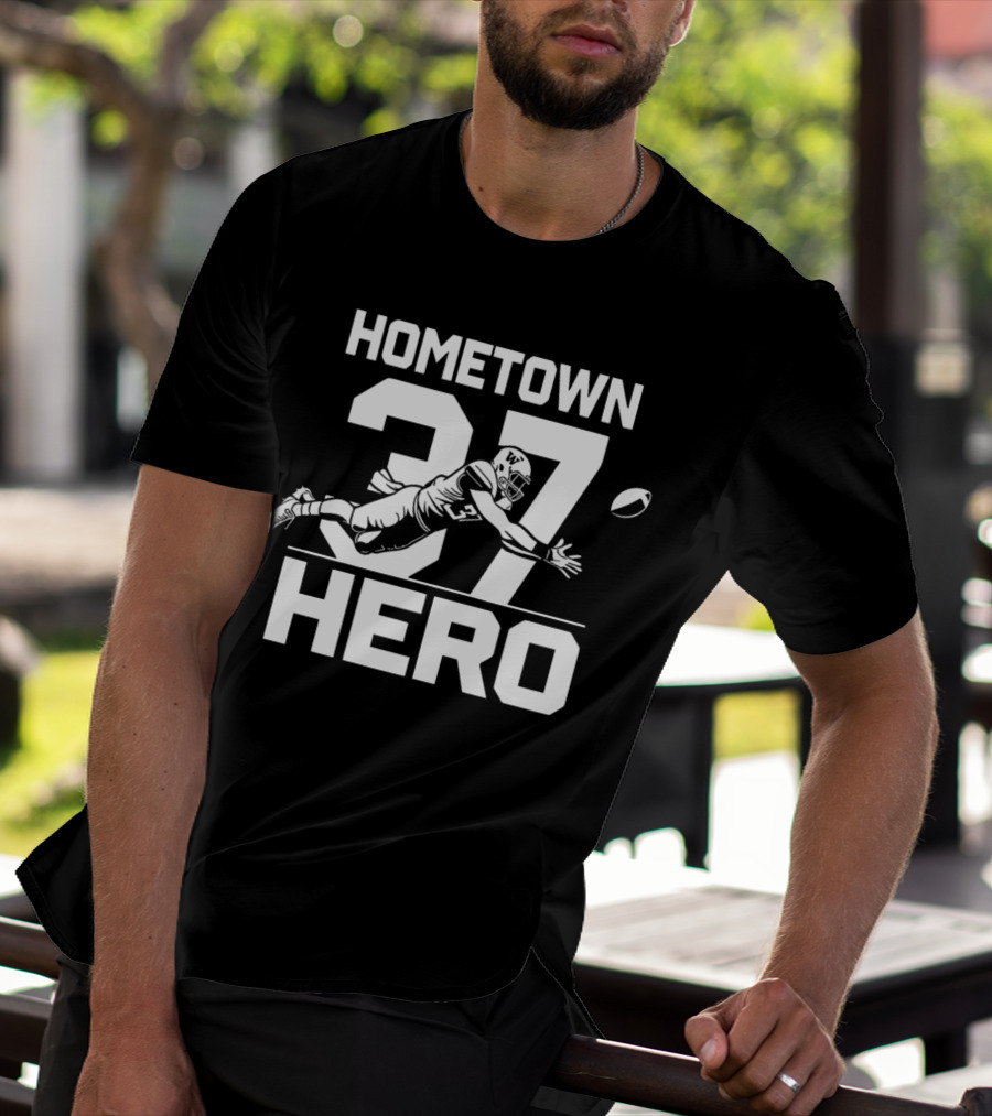Hometown Hero 37 Jack Westover Football Player T-Shirt