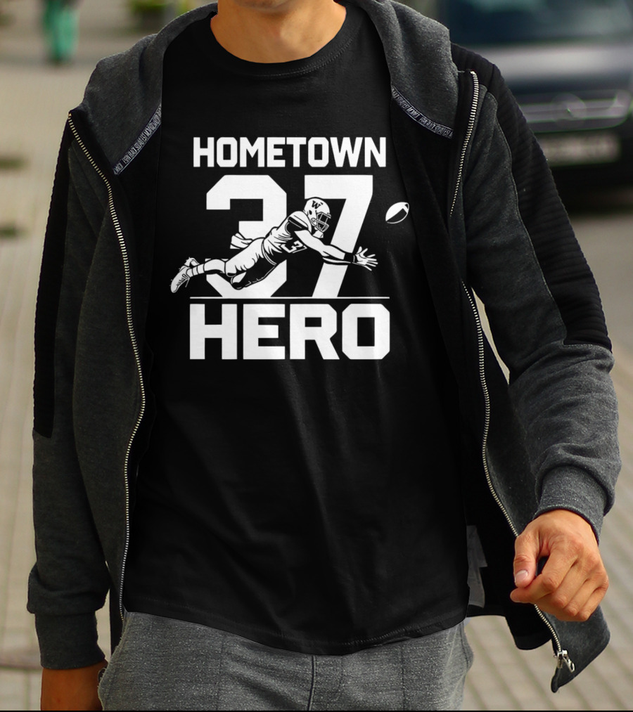 Hometown Hero 37 Jack Westover Football Player T-Shirt