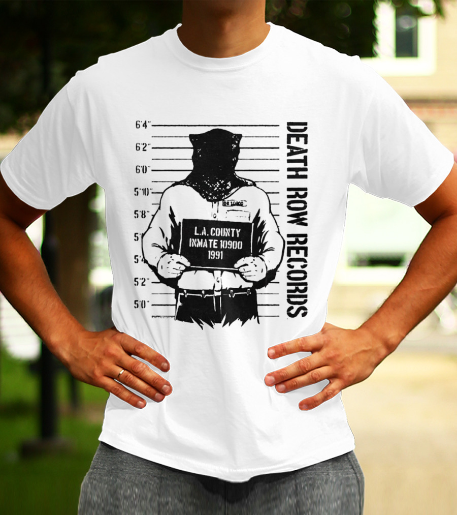 Death Row Records LA County Inmate 1990 1991 T-Shirt