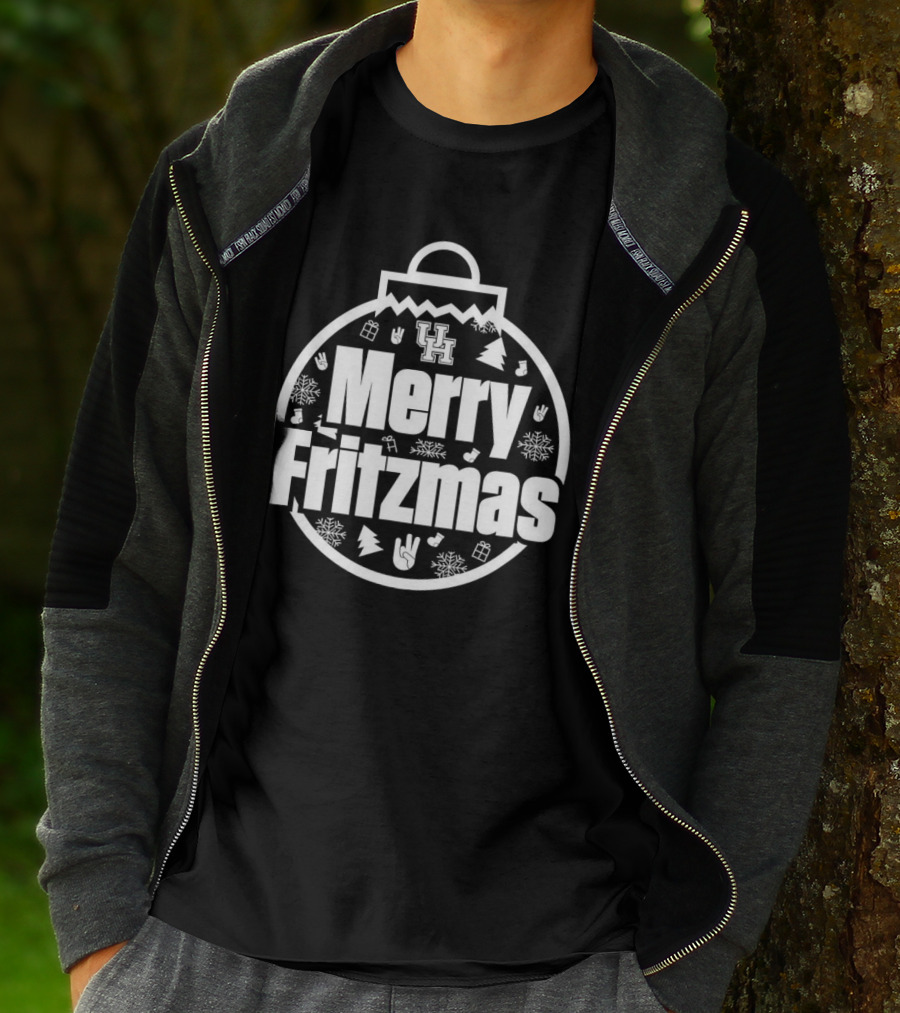 Merry Fritzmas Houston Cougars UH Holiday Ornament With Christmas Symbols T-Shirt