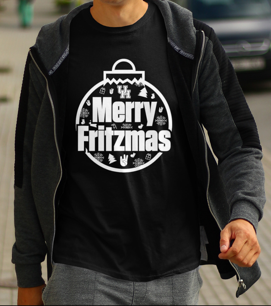 Merry Fritzmas Houston Cougars UH Holiday Ornament With Christmas Symbols T-Shirt