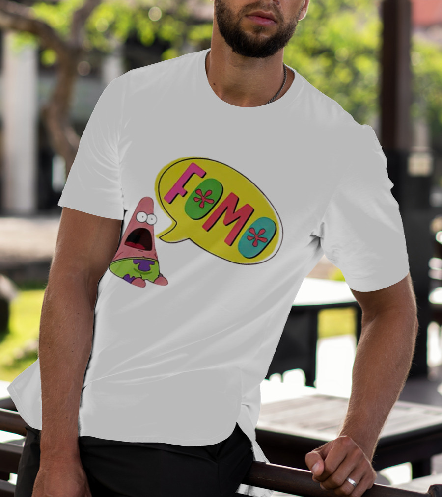 FOMO Surprised Patrick Face Meme Bubble T-Shirt
