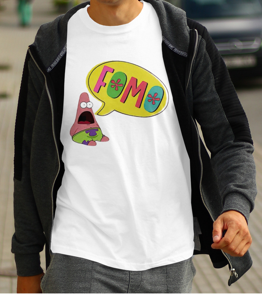 FOMO Surprised Patrick Face Meme Bubble T-Shirt