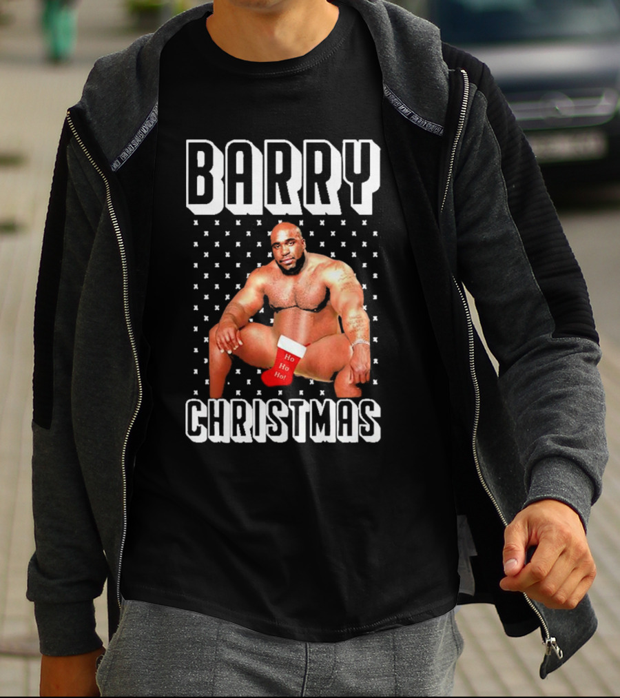 Barry Christmas Ho Ho Ho Stocking Holiday T-Shirt