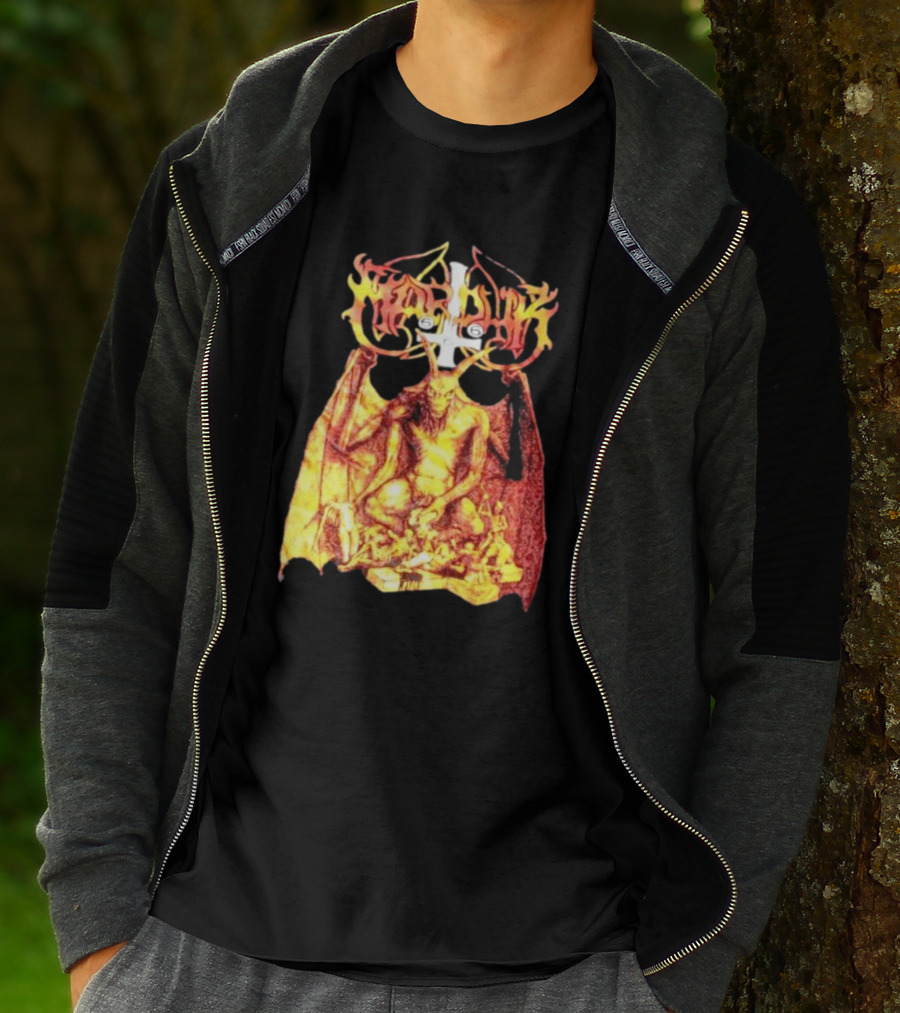 Marduk Demon Goat Occult Symbolism With Satanic T-Shirt