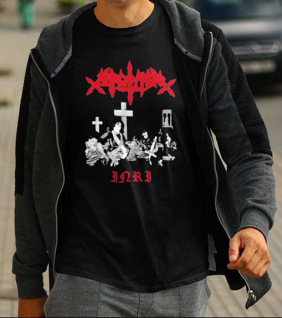 Sarcofago INRI Graveyard Crosses Photo T-Shirt